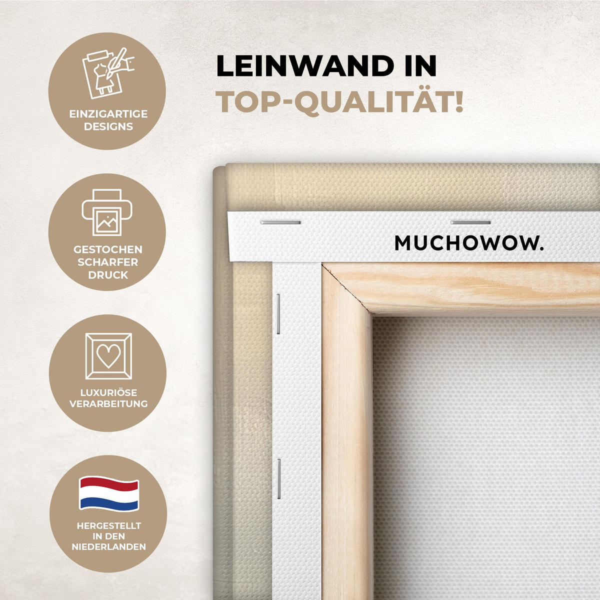 LEINWANDBILD Segelschiff - Meer - Bewölkt 60x80 cm - Creme, Textil (60/80cm) - MuchoWow