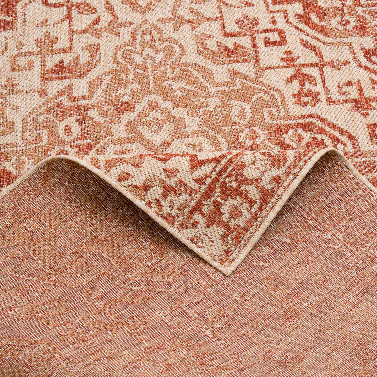 IN- UND OUTDOOR TEPPICH CARPETTO VINTAGE - Orange, Textil (120/170cm) - Pergamon