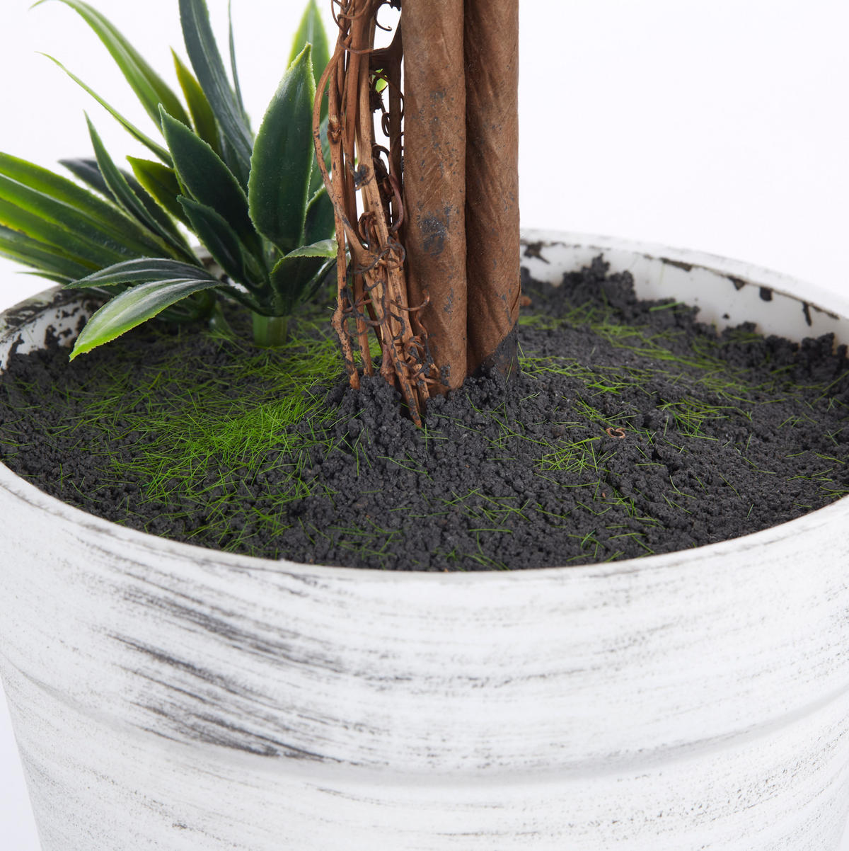 KUNSTPFLANZEN Lavendel 24/24/60 cm grün aus Kunststoff mit Topf - Grün, Kunststoff (60cm) - OKWISH