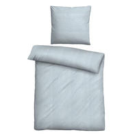 BETTWÄSCHE-GARNITUR Seersucker UNI hellblau, 135x200 cm + 80x80 cm - Hellblau, Textil (135/200cm) - biberna Sleep & Protect