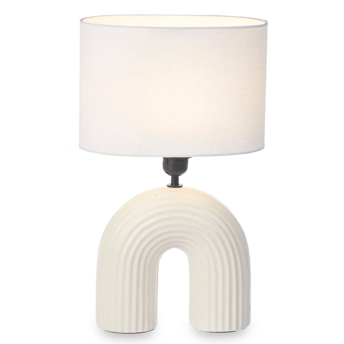 TISCHLAMPE Bridge H. 41 cm - Weiß, Keramik (15.5/26.5/41cm) - Giftdecor