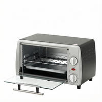 MINIBACKOFEN Kompakt, Praktischer Tischbackofen für Küche, Kleiner Elektrobackofen für Backen, Grillen & Aufwärmen - Silberfarben, Metall (36.5/22/26cm) - Beaface