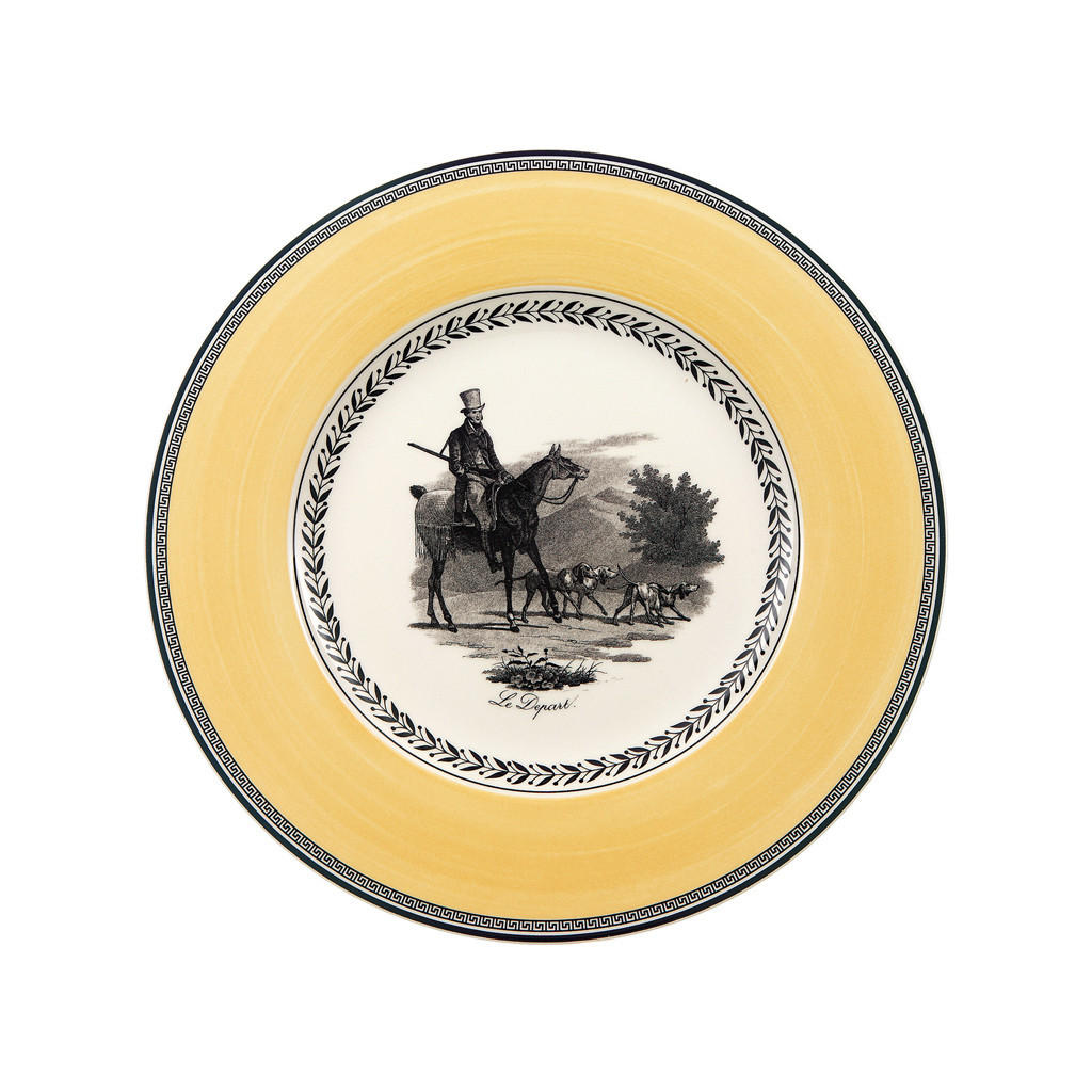 SPEISETELLER Audun Chasse weiß-grau-gelb ø 27,1 cm - Gelb/Weiß, Keramik (27.1cm) - Villeroy & Boch