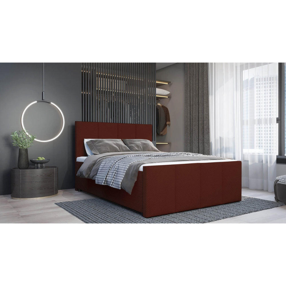 BOXBETT Milano Bonellfederkern inkl. 7-Zonen Topper T-30 - BOXBETT mit Bettkasten - Dunkelbraun, Holz/Holzwerkstoff (120/200cm) - Best For Home