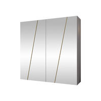 DREHTÜRENSCHRANK Zen 4L 200 cm - Goldfarben/Schwarz, Holzwerkstoff/Kunststoff (200/202/50cm) - MIRJAN24