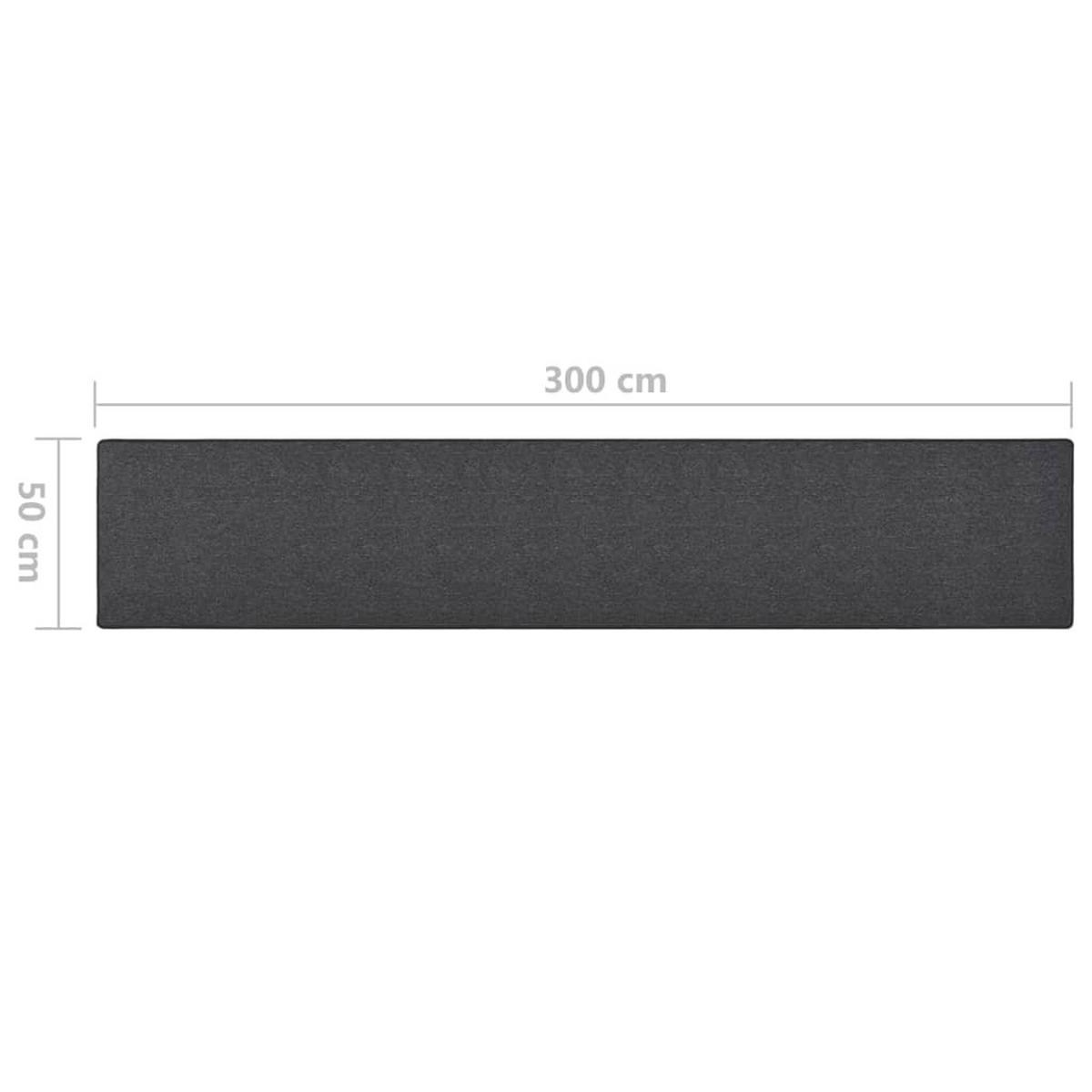 TEPPICHLÄUFER Anthrazit 50/300 Cm - Anthrazit, Kunststoff (300/50cm) - vidaXL