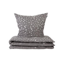 BETTWÄSCHESET Runa - Feinbiber - 2-teilig - 155x220 cm - Grau - Grau, Textil (155/220cm) - SCHIESSER