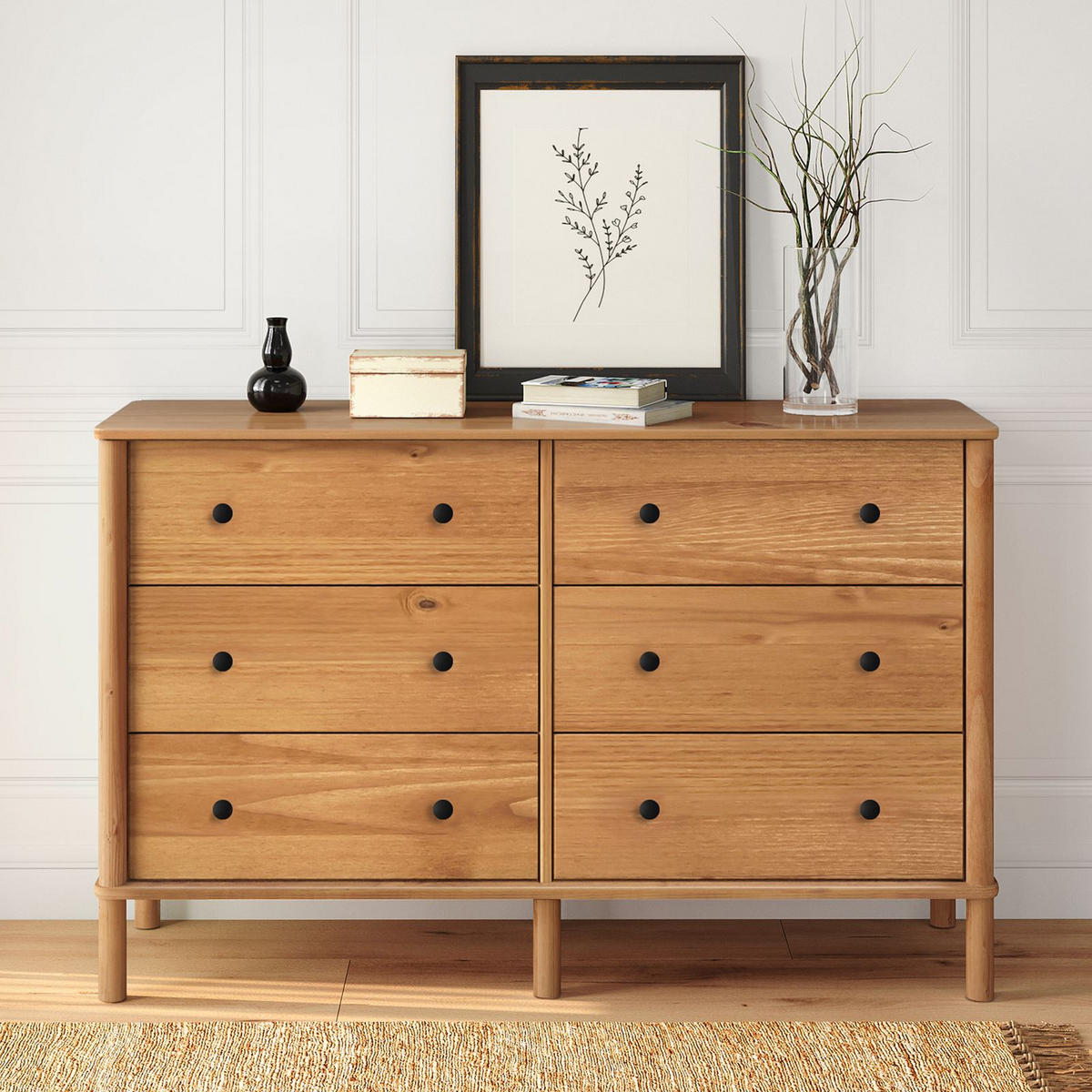 KOMMODE APOANA Eiche - Eichefarben, Holz (132/83/40cm) - IDIMEX