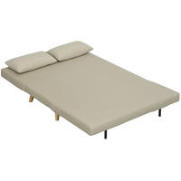 SCHLAFSOFA Polyester Samtoptik mit 6-fach verstellbarer Rückenlehne 130/78/79 cm Beige - Beige, Textil (78/79/130cm) - Redom
