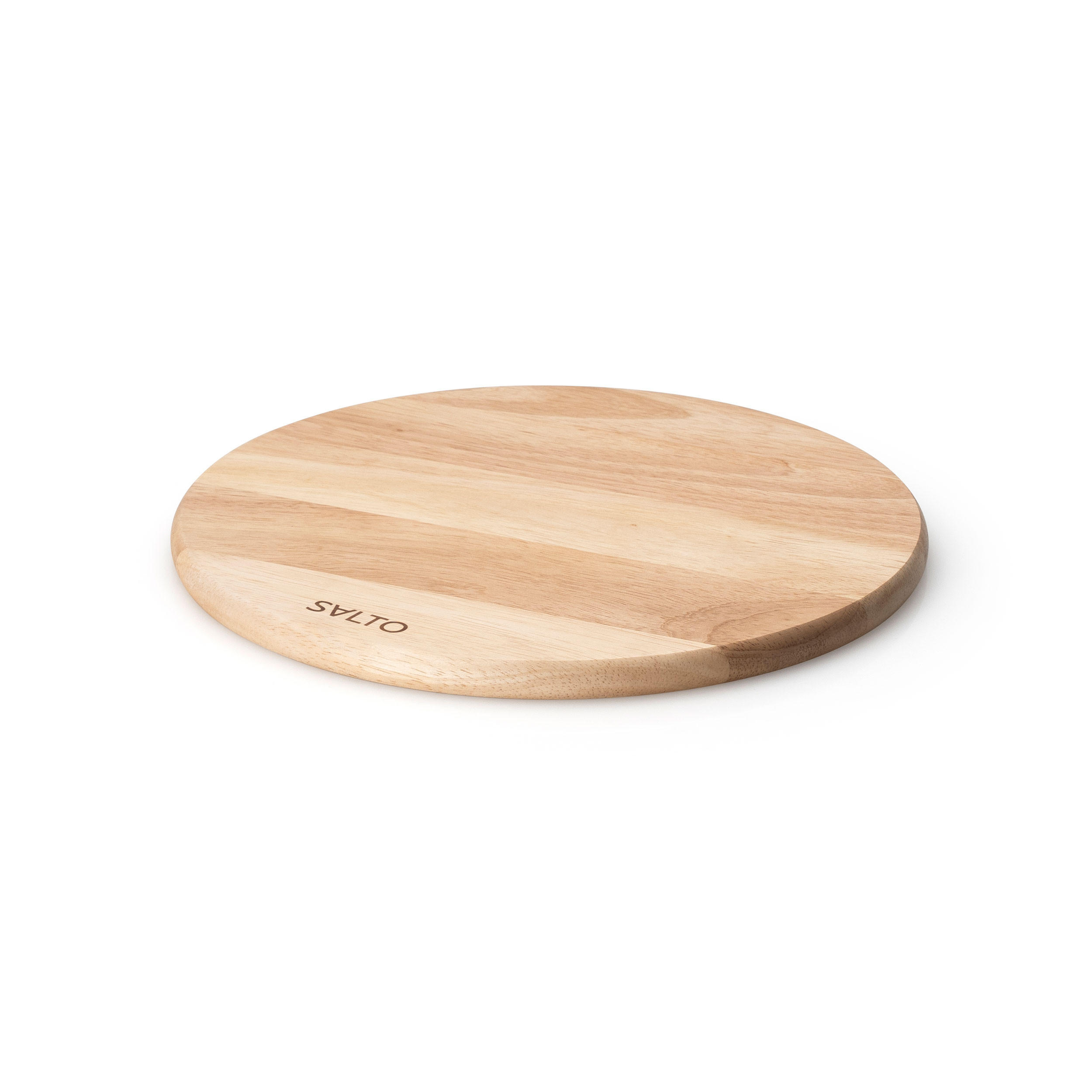 VESPERBRETT SALTO, Gummibaum, Ø 24.5 cm - Braun, Holz (26/51cm) - Continenta