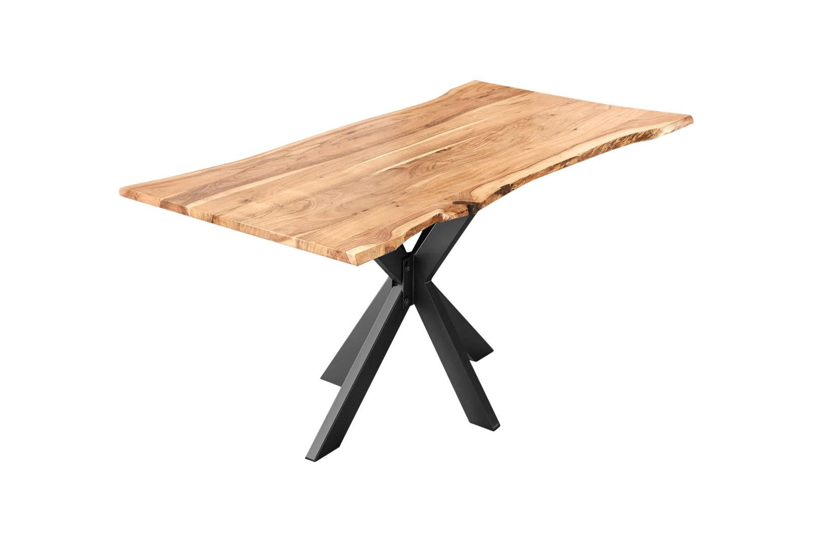 ESSTISCH HELENE - Beige/Schwarz, Holz/Metall (90/180/77cm) - SAM