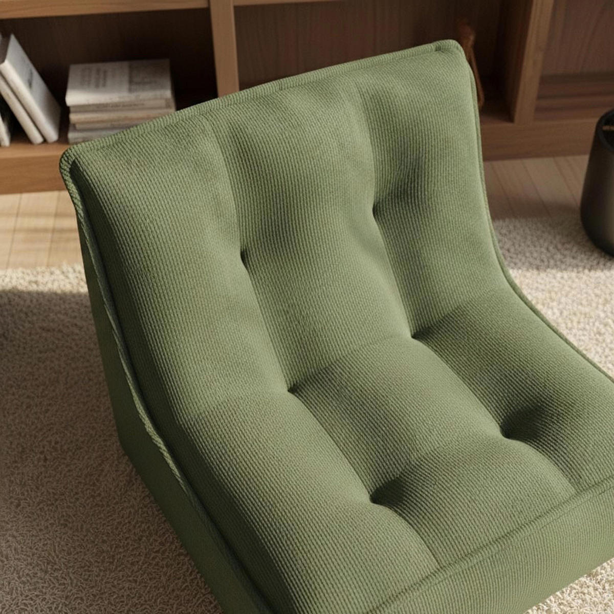 SESSEL, Grün - Grün, Textil (90/70/80cm) - Oviala