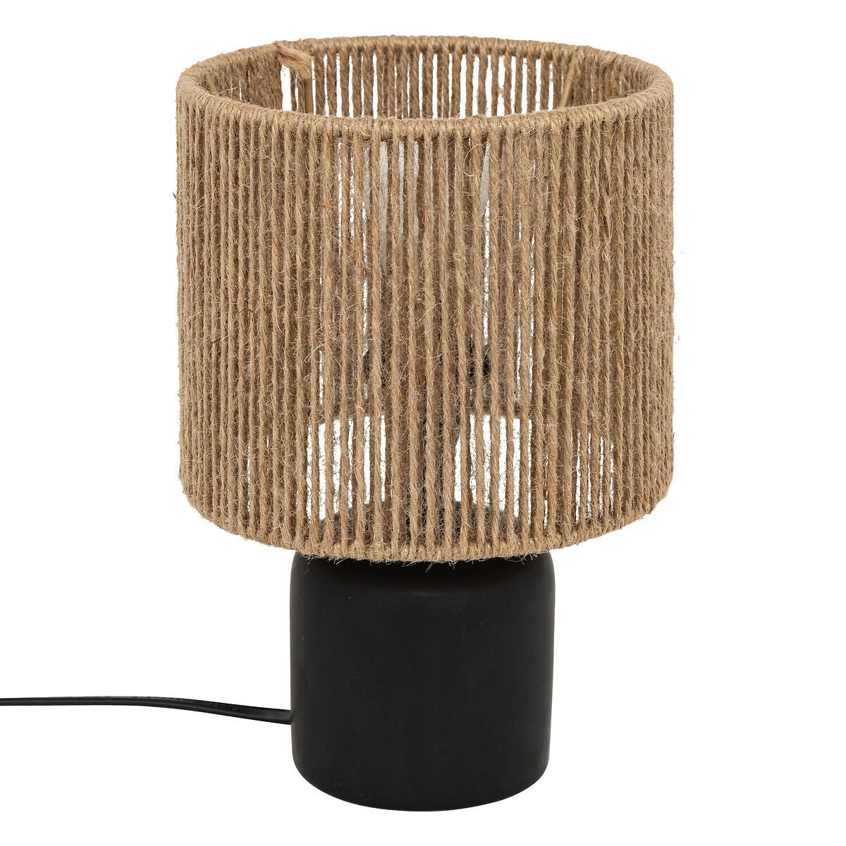 TISCHLAMPE Koby 24 cm - Schwarz, Keramik (16/16/24cm) - Atmosphera Createur d´interieur