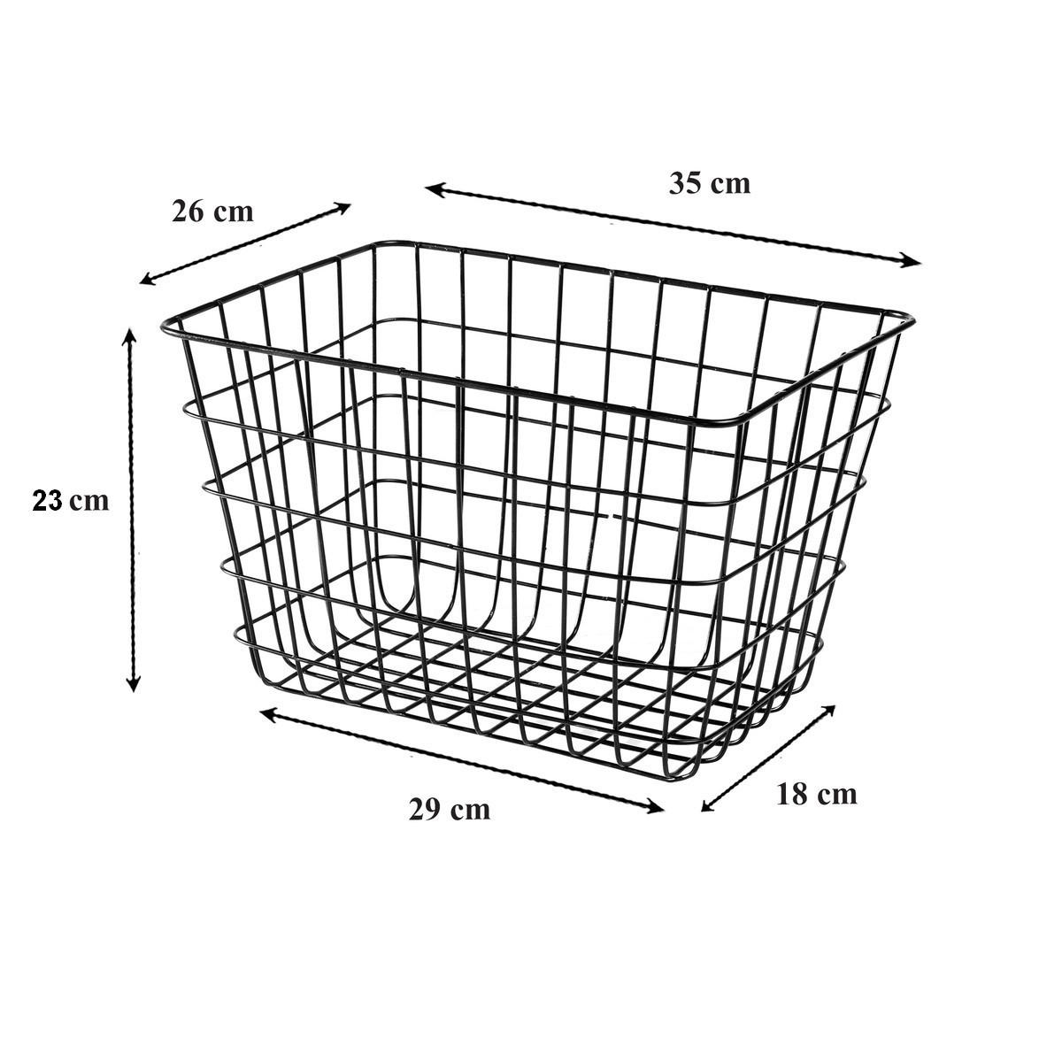 MELLANSTOR svart trådkorg - H23 cm - Svart, Metall (35/23/28cm) - Calicosy