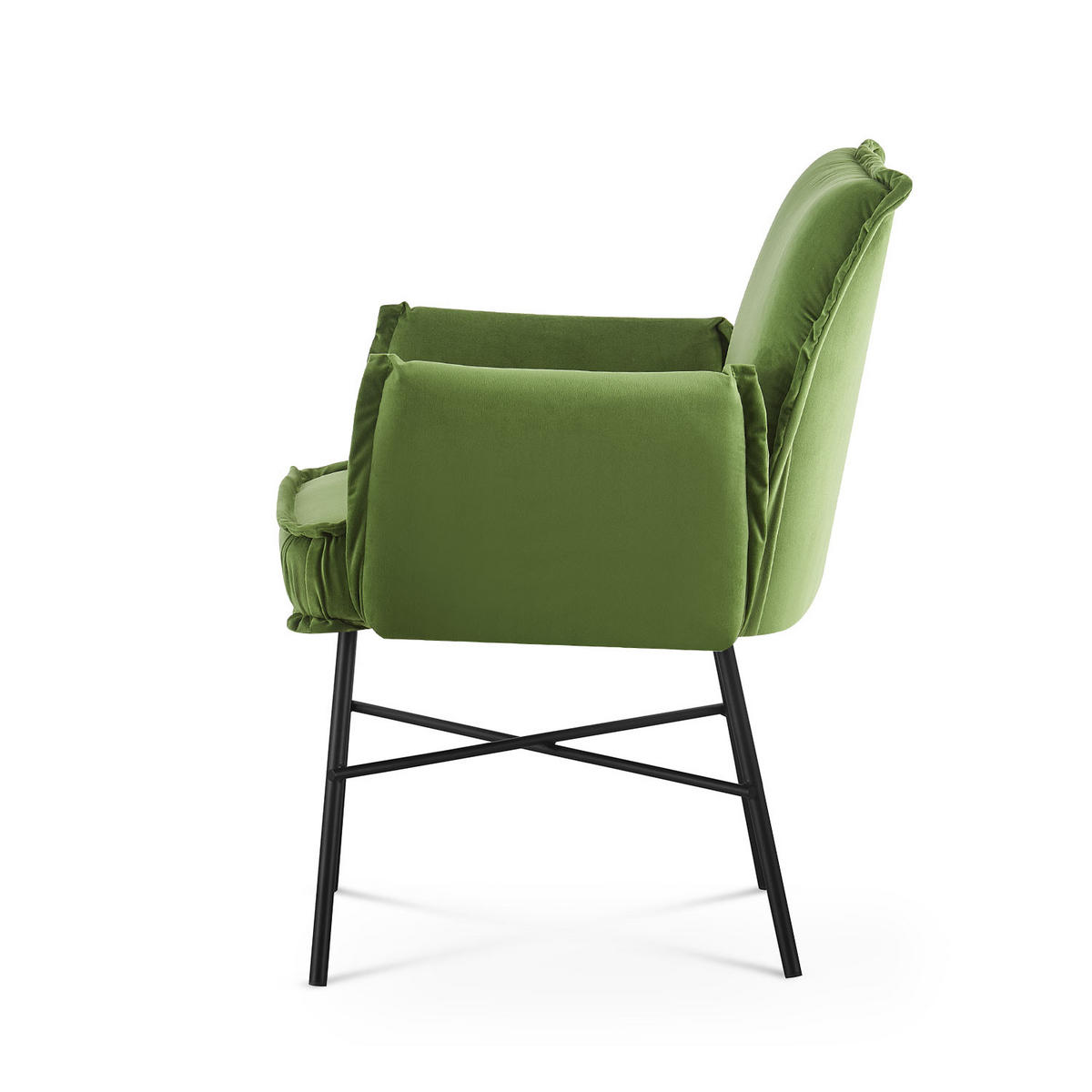 ARMLEHNSTUHL JÜRGEN Grün - Grün, Metall (63/84/63cm) - B&D Home