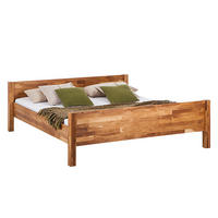 BETT - Massivholz - Eichefarben, Holz (180/200cm) - home24
