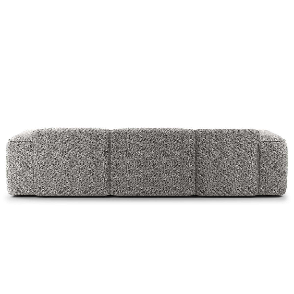 3-SITZER ECKSOFA mit Longchair - Schwarz/Grau, Kunststoff/Textil (284/173cm) - home24