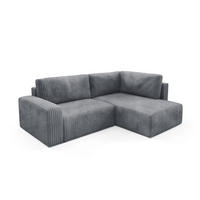 ECKSOFA Natalia Xl - Grau, Holzwerkstoff/Textil (245/182cm) - Fun Möbel