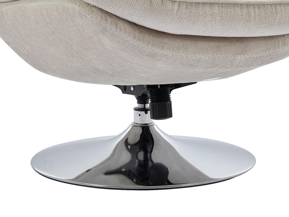 DREHSESSEL - Strukturstoff - Beige - ILMACA - Beige, Textil (90/99/78cm) - Vente-Unique