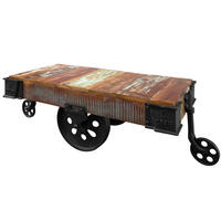 COUCHTISCH Altholz 120x60x43 mehrfarbig lackiert INDUSTRIAL #18 - Multicolor, Holz (120/60/43cm) - Massivmoebel24
