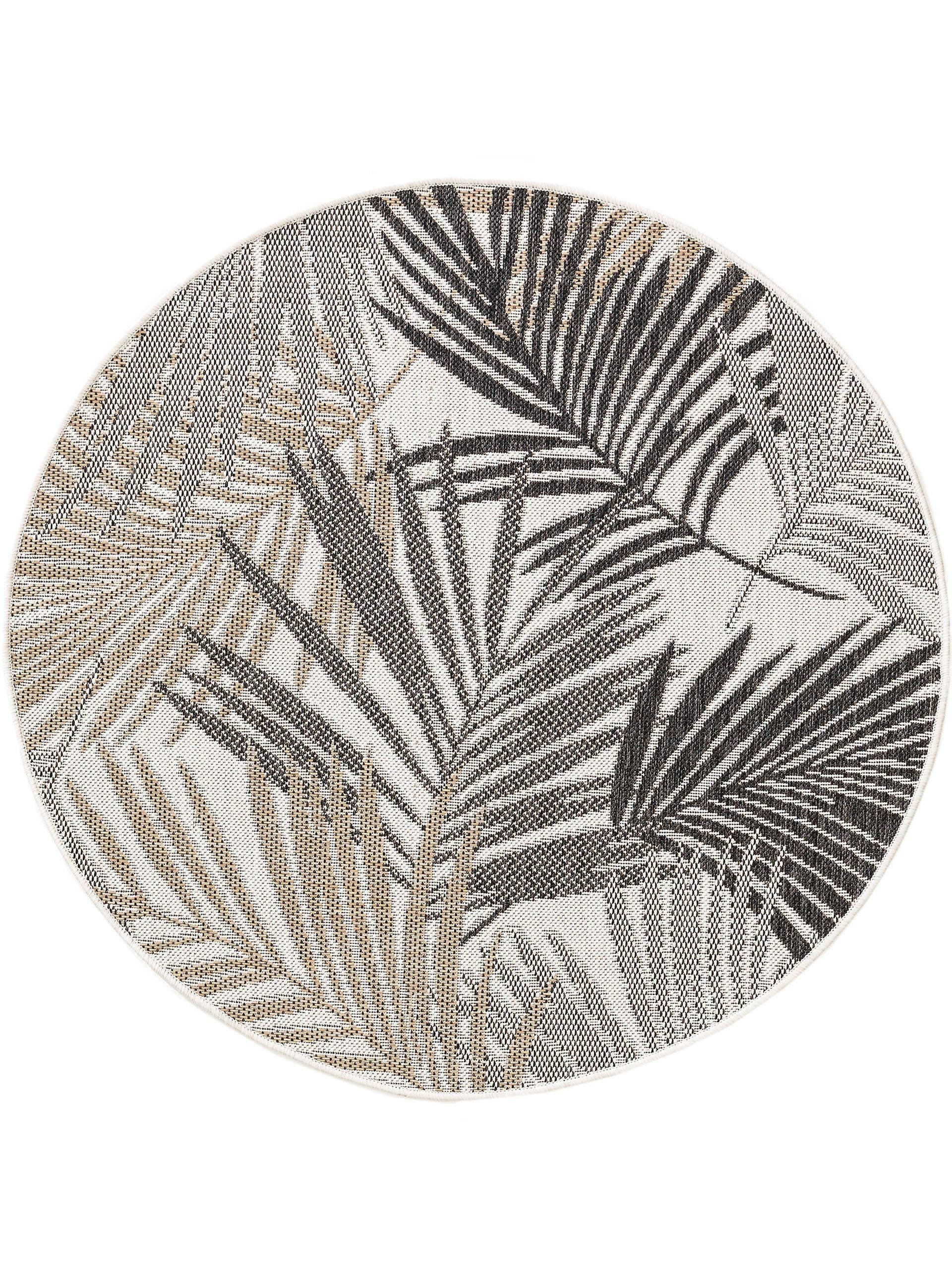 OUTDOORTEPPICH rund Cleo Schwarz ø 120 cm rund - Schwarz, Textil (120/120cm) - benuta Nest