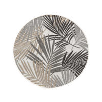OUTDOORTEPPICH rund Cleo Schwarz ø 120 cm rund - Schwarz, Textil (120/120cm) - benuta Nest