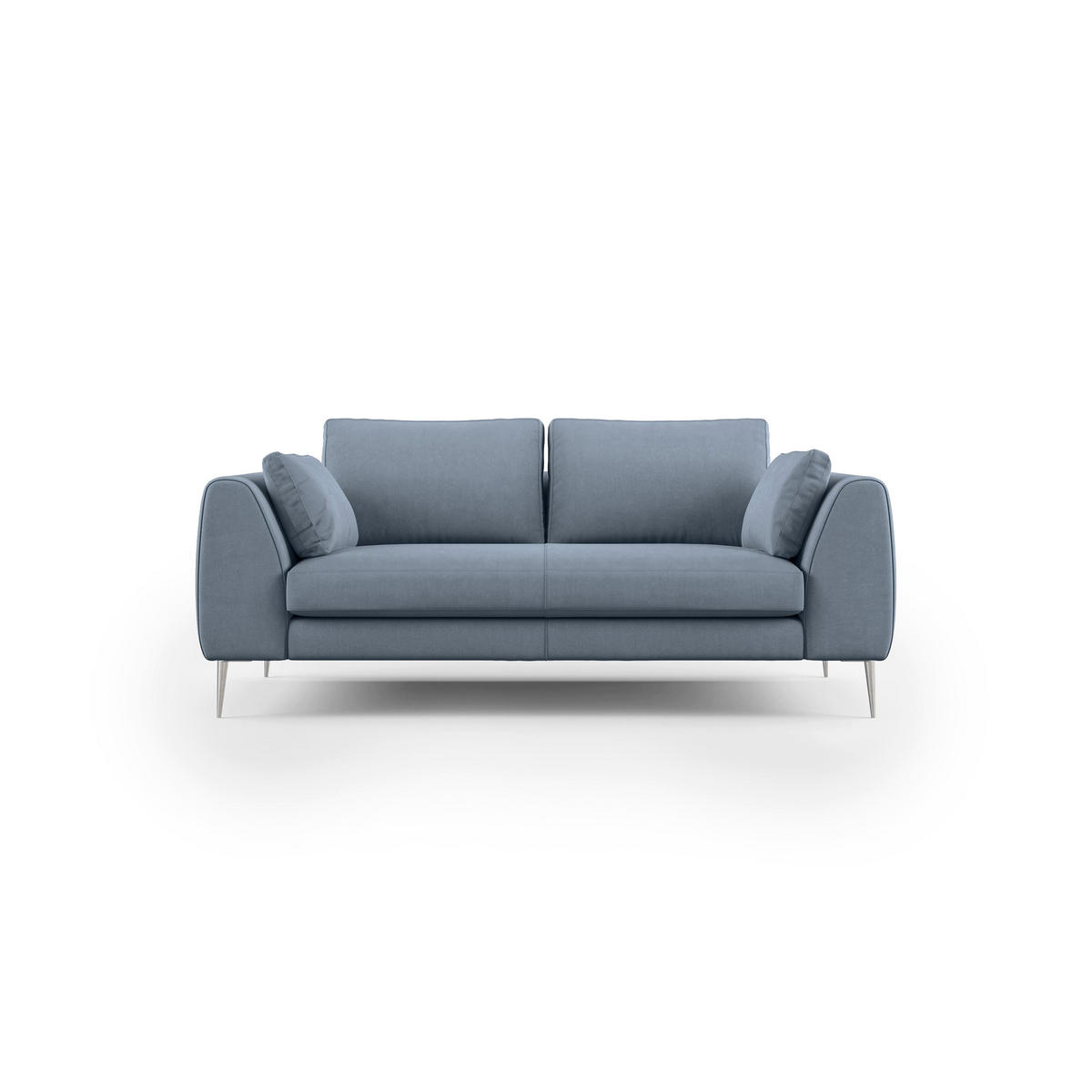 LINEARSOFA Plano - Hellblau, Textil (216/86/102cm) - Divani.store