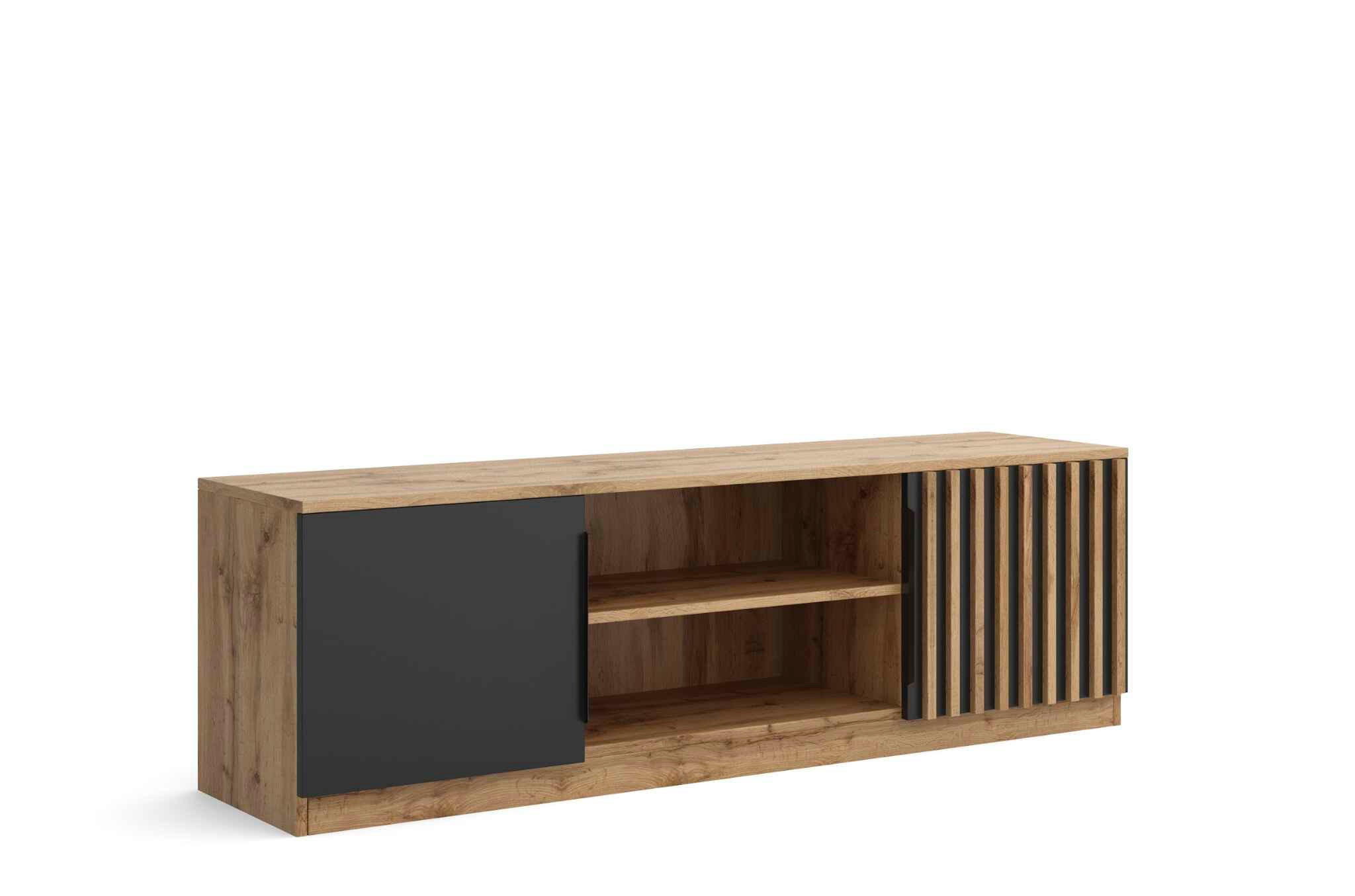 LOWBOARD ZENO 160/50/38 cm, Eiche Wotan - Eiche Wotan, Holzwerkstoff (160/50/38cm) - MASSENO