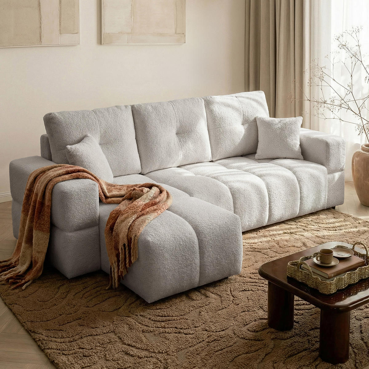 ECKSOFA BUENO mit Schlaffunktion und Bettkasten Dunkelgrau - Dunkelgrau, Kunststoff/Textil (250/148cm) - Idohome