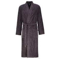BADEMANTEL HERREN KIMONO CORD-OPTIK 6540 BASALT - 740 - Grau, Textil (Snull) - Cawoe