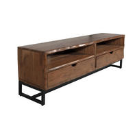 LOWBOARD SUKHOTHAI - Schwarz/Braun, Holz/Metall (160/50/40cm) - SAM