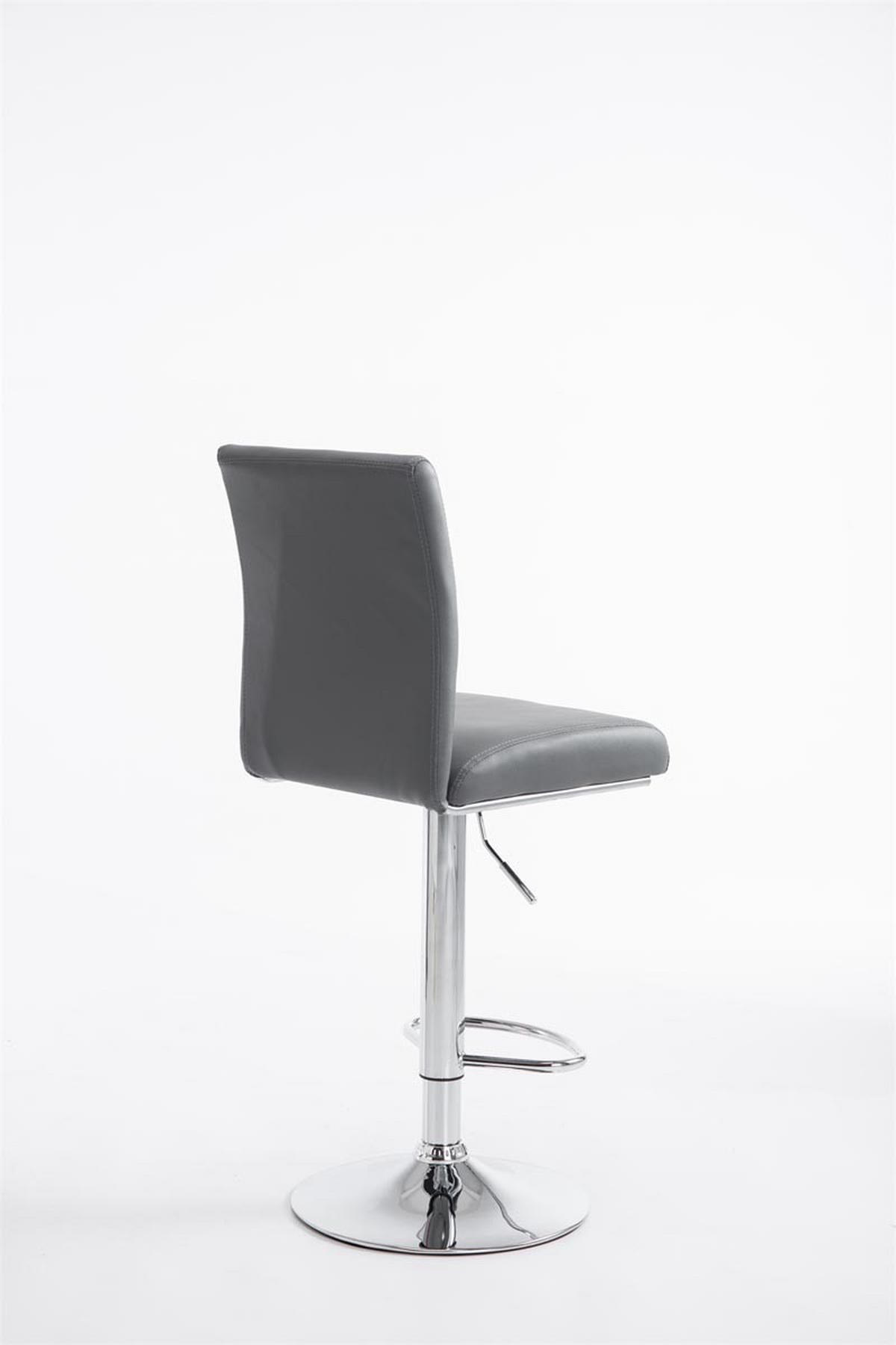 BARHOCKER Köln 95-115 cm Grau - Grau, Leder (38.5/95/47cm) - furnicato