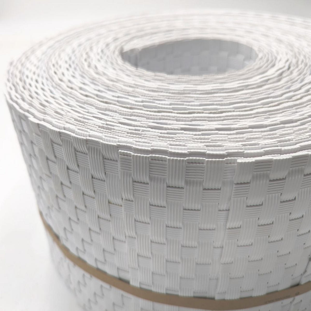SICHTSCHUTZSTREIFEN Rattan für Doppelstabmatten UV-beständig Weiß 10x 2,55m - Weiß, Kunststoff (2550/19cm) - ZAUN|ZU