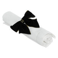SERVIETTENRING Schwarze Schleife 2er-Set - Schwarz, Metall (5/7/10cm) - Atmosphera Createur d´interieur