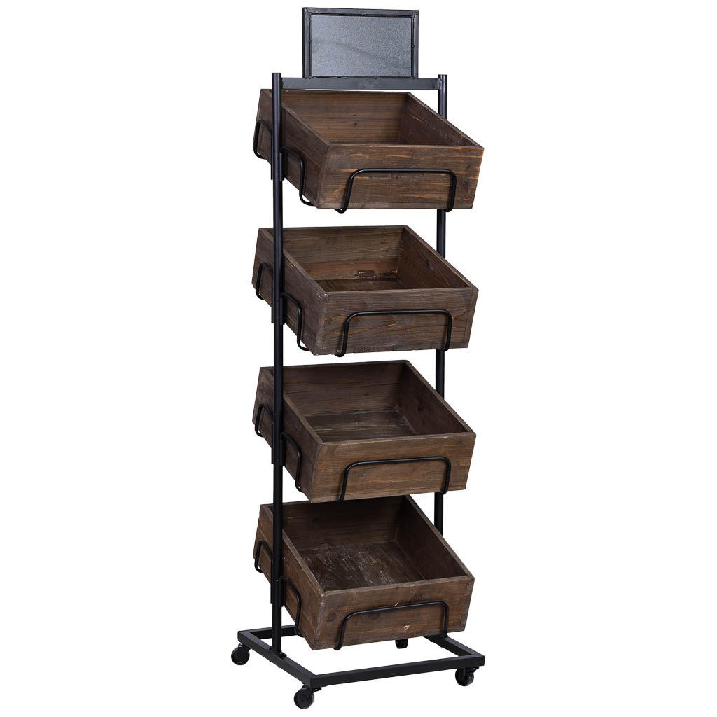 REGALE aus holz und metall 50x48x168 cm - Braun, Holz (50/168/48cm) - Wanderlust