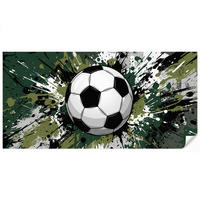 KINDERTAPETE - Fußball - Farbe - Spritzer - Grün - 400x200 cm - Dunkelgrün, Papier (400/200cm) - OnlyWow