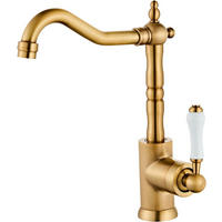 BADEZIMMERARMATUR mit Zulaufrohr, robuste Messingkonstruktion, 28,5 x 19 cm, goldfarben. - Goldfarben, Metall (39.5/6.5/25cm) - Vallsero