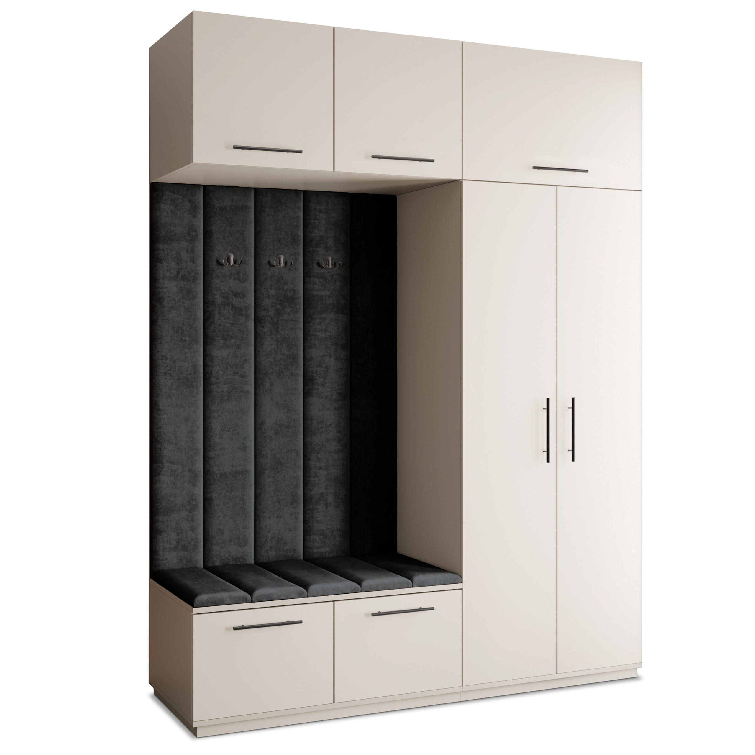 GARDEROBENSCHRANK REMA 180/240/60 cm Modern Kaschmir - Kaschmir, Holzwerkstoff (180/240/60cm) - MASSENO
