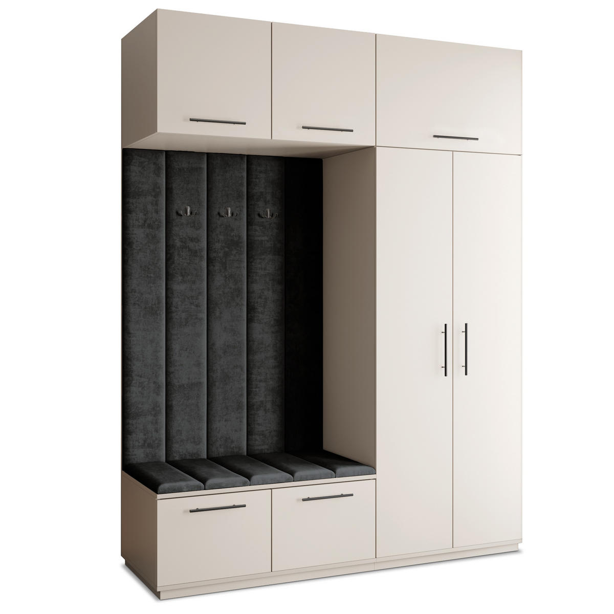 GARDEROBENSCHRANK REMA 180/240/60 cm Modern Kaschmir - Kaschmir, Holzwerkstoff (180/240/60cm) - MASSENO