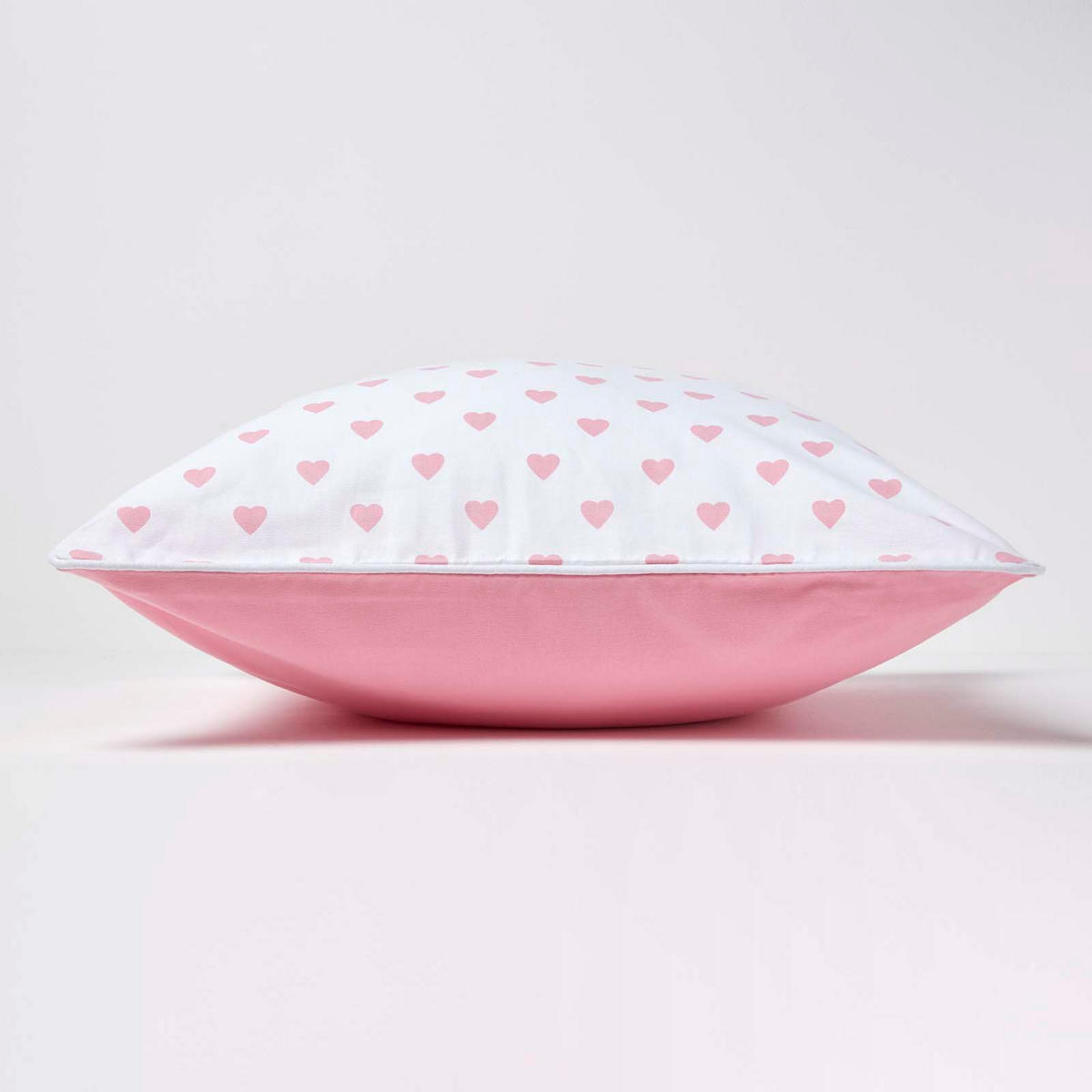 KISSENHÜLLE Herzen 60/60 cm, 100% Baumwolle - Rosa, Textil (60/60cm) - Homescapes