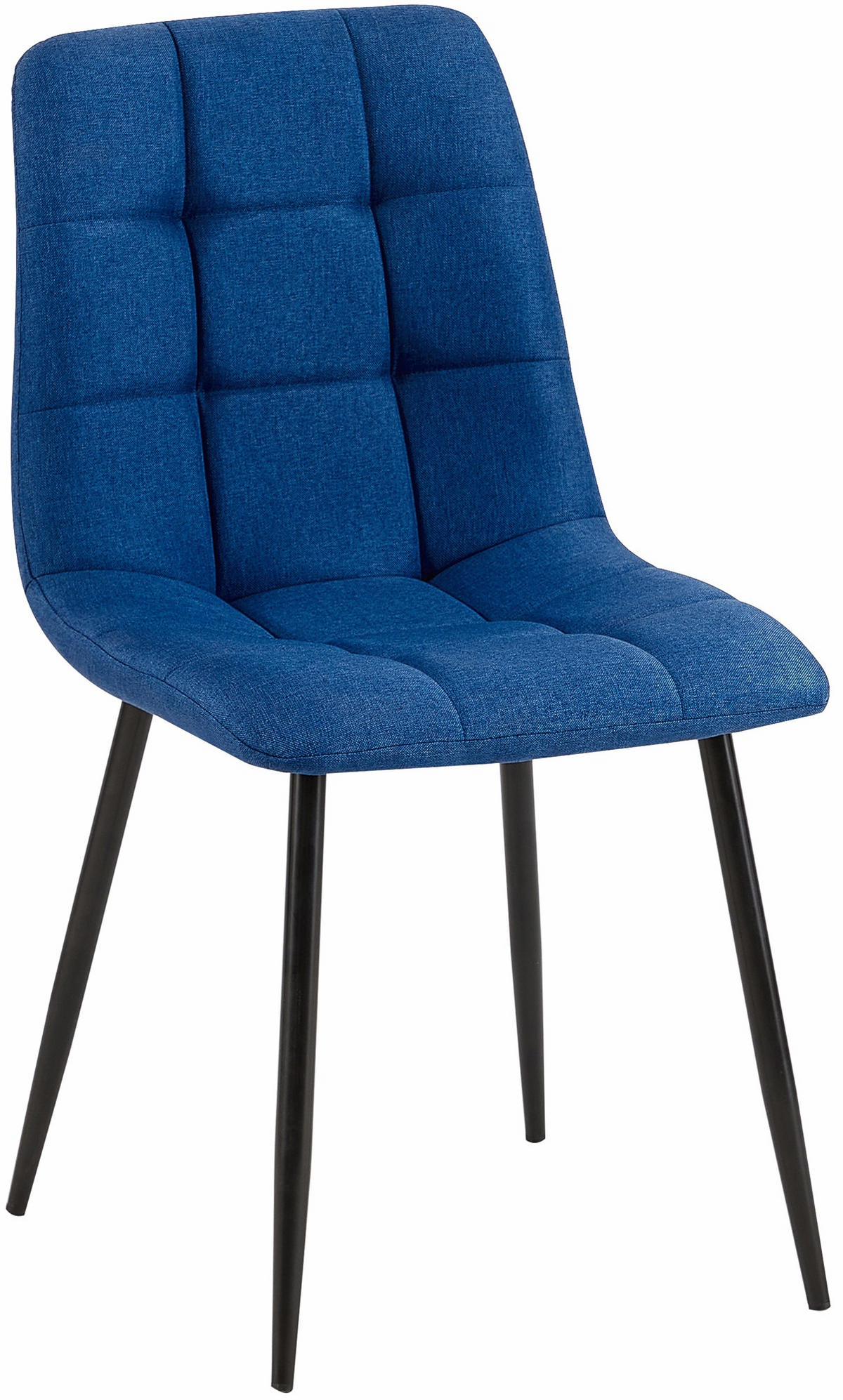 STUHL Stoff Blau - Blau, Textil/Metall (45/84/55cm) - CLP