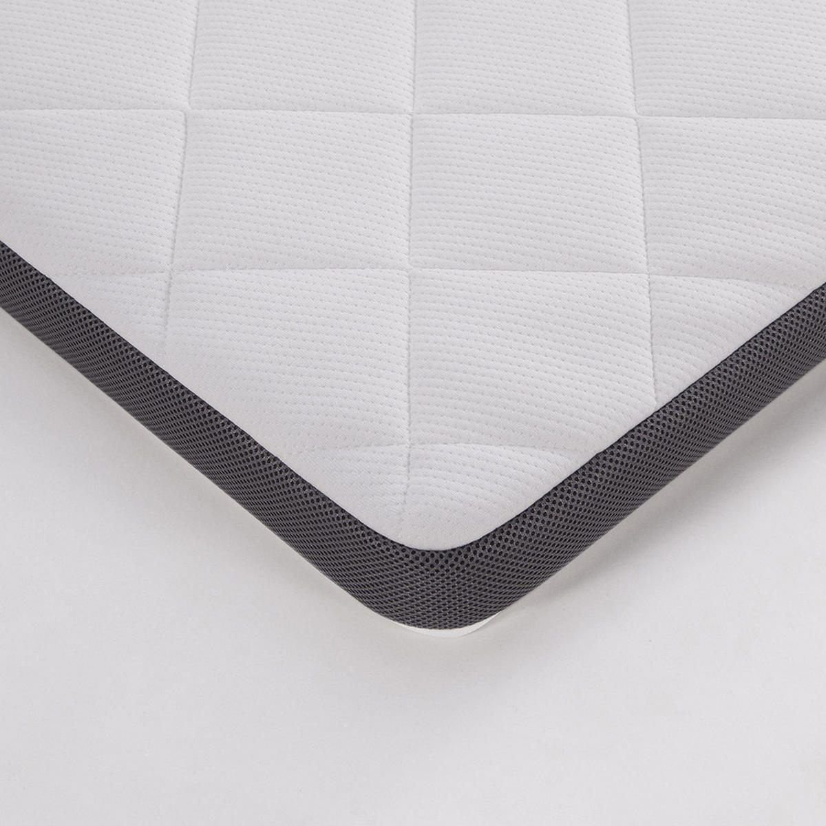 SCHAUMSTOFFMATRATZE,MITTLERE Festigkeit H3, 7-Zonen-Schaumstoff, Dicke 7cm –90×200cm - Weiß, Textil (90/200cm) - KOMHTOM