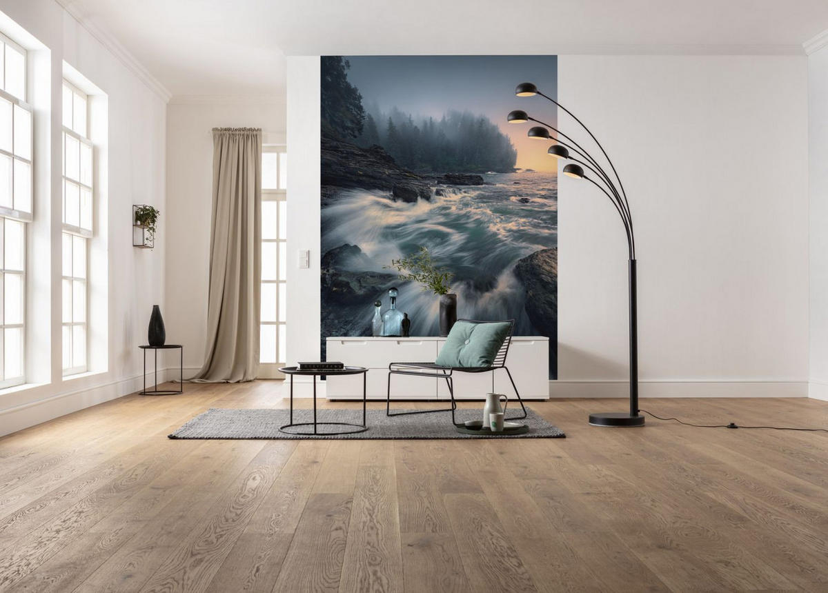 FOTOTAPETE Meer 200 x 280 cm - Grau, Papier (200/280cm) - Sanders & Sanders