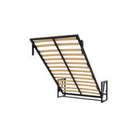 WANDBETT Morphy Classik Modulares SizeFlex- und TypeFlex-System - 120x200 Vertikal - Schwarz, Holz/Metall (120/200cm) - WallBedKing