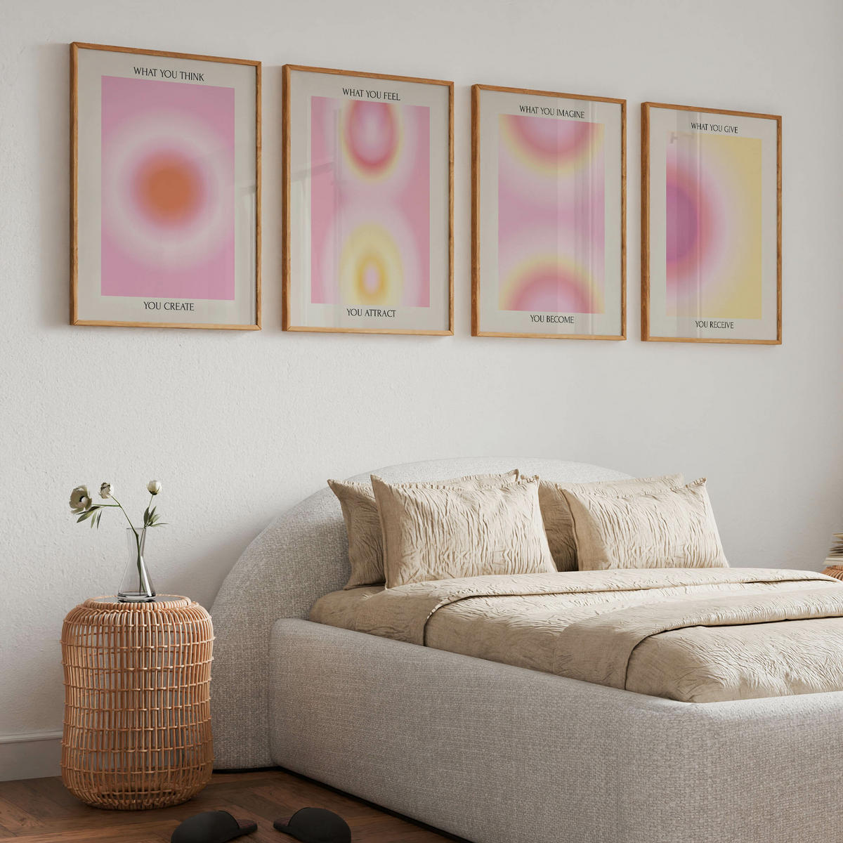 PLAKÁT Sada Aura Afirmace Citáty 4x A3 30x42 cm - různobarevná, papír (30/42/42cm) - Muralo