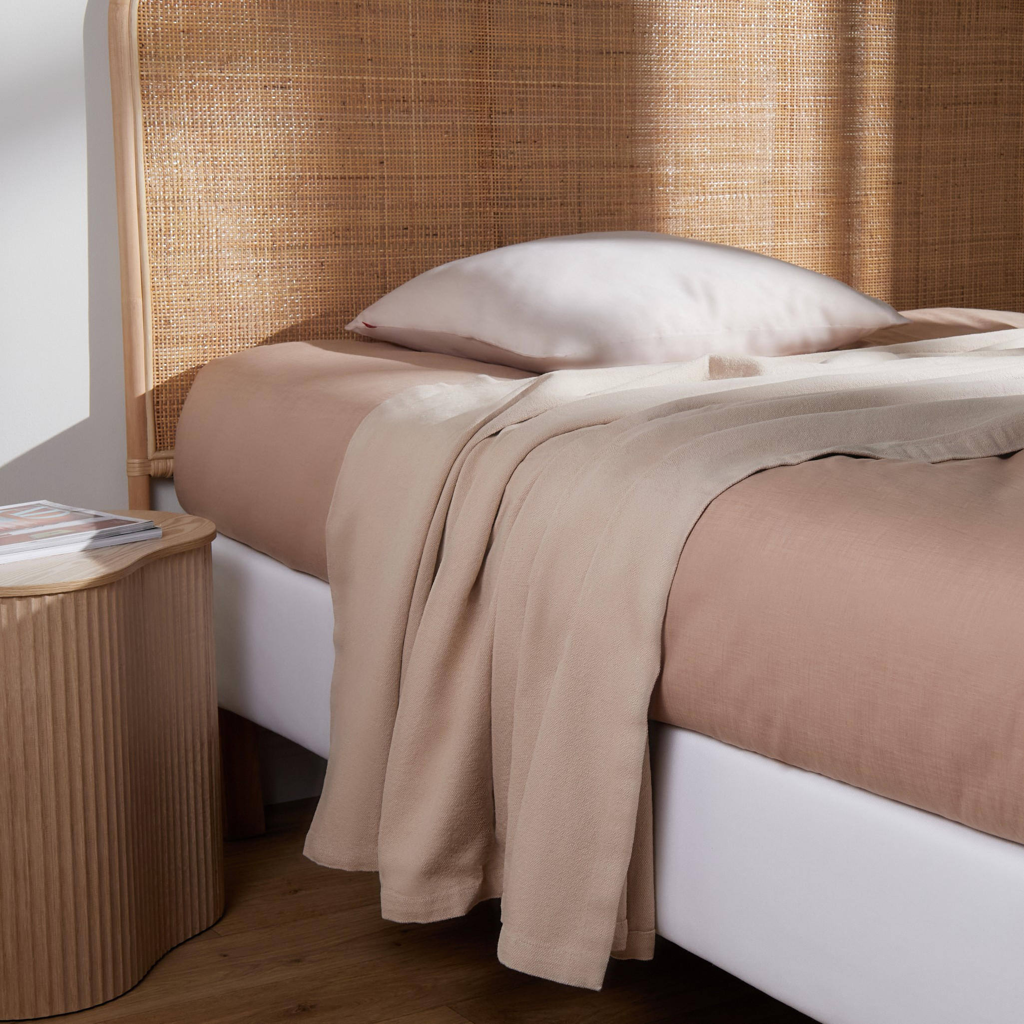 BAUMWOLLBETTDECKE Taromina - Beige, Textil (200/220cm) - home&you