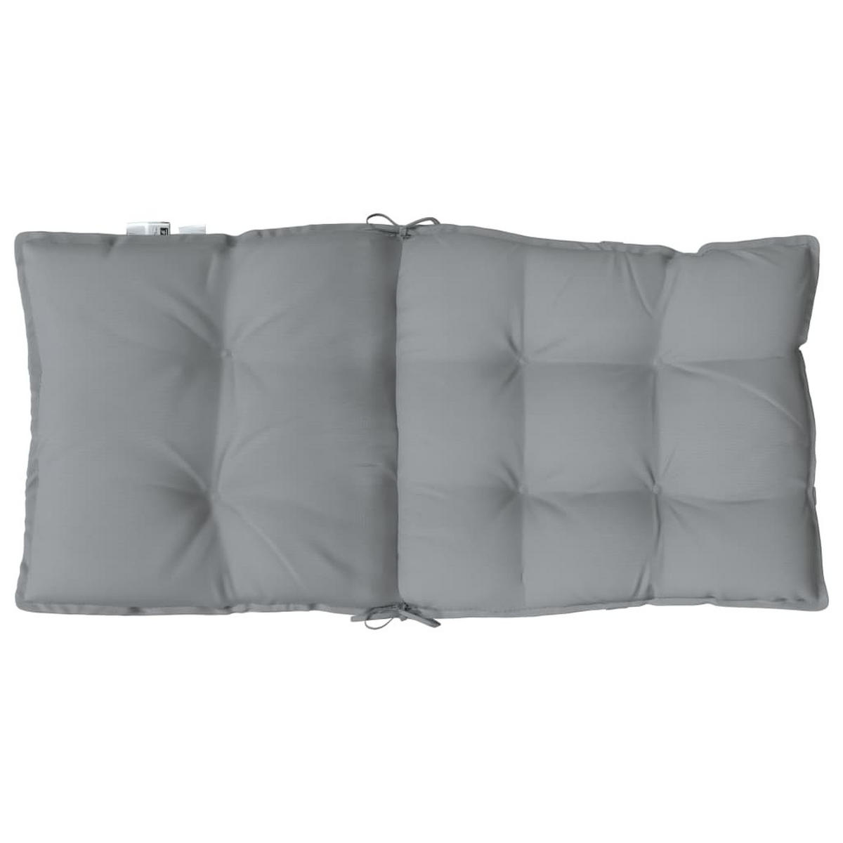 NIEDRIGLEHNER-AUFLAGEN 4Er Set Grau Oxford-Gewebe - Grau, Textil (50/7/100cm) - vidaXL