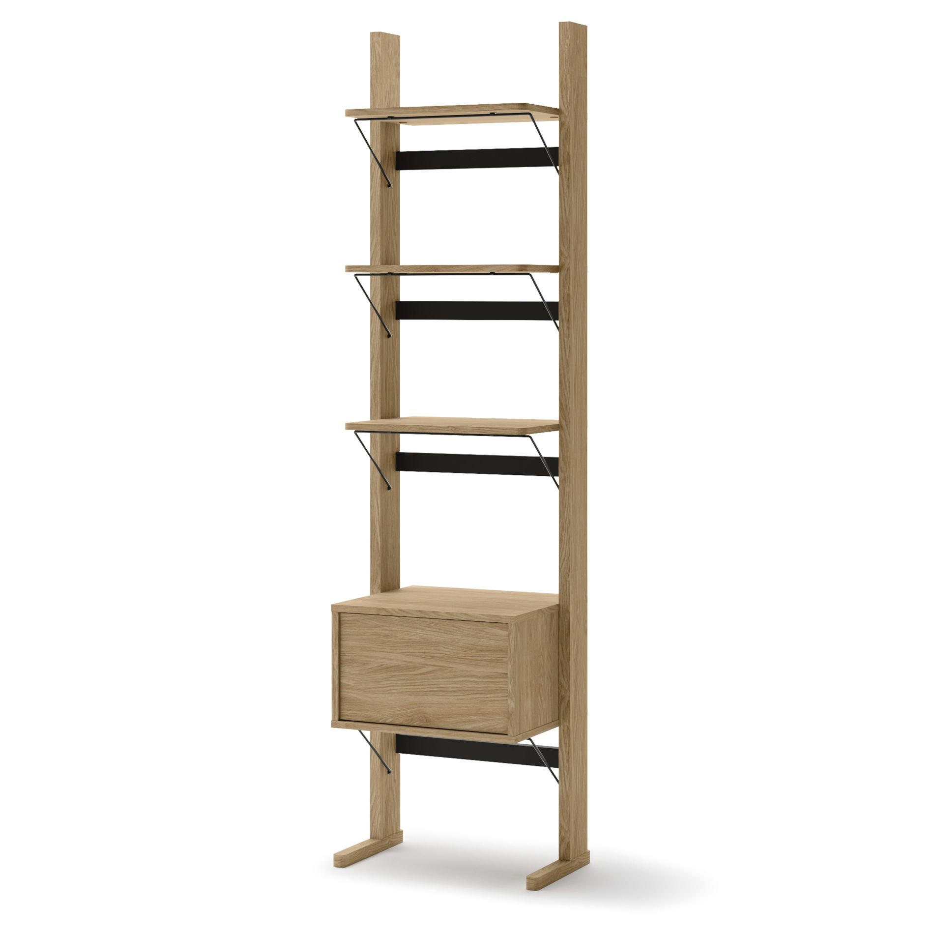STANDREGAL Ollie Eichenholzoptik 52 cm - Eichefarben, Holzwerkstoff (52/193/18cm) - Selsey