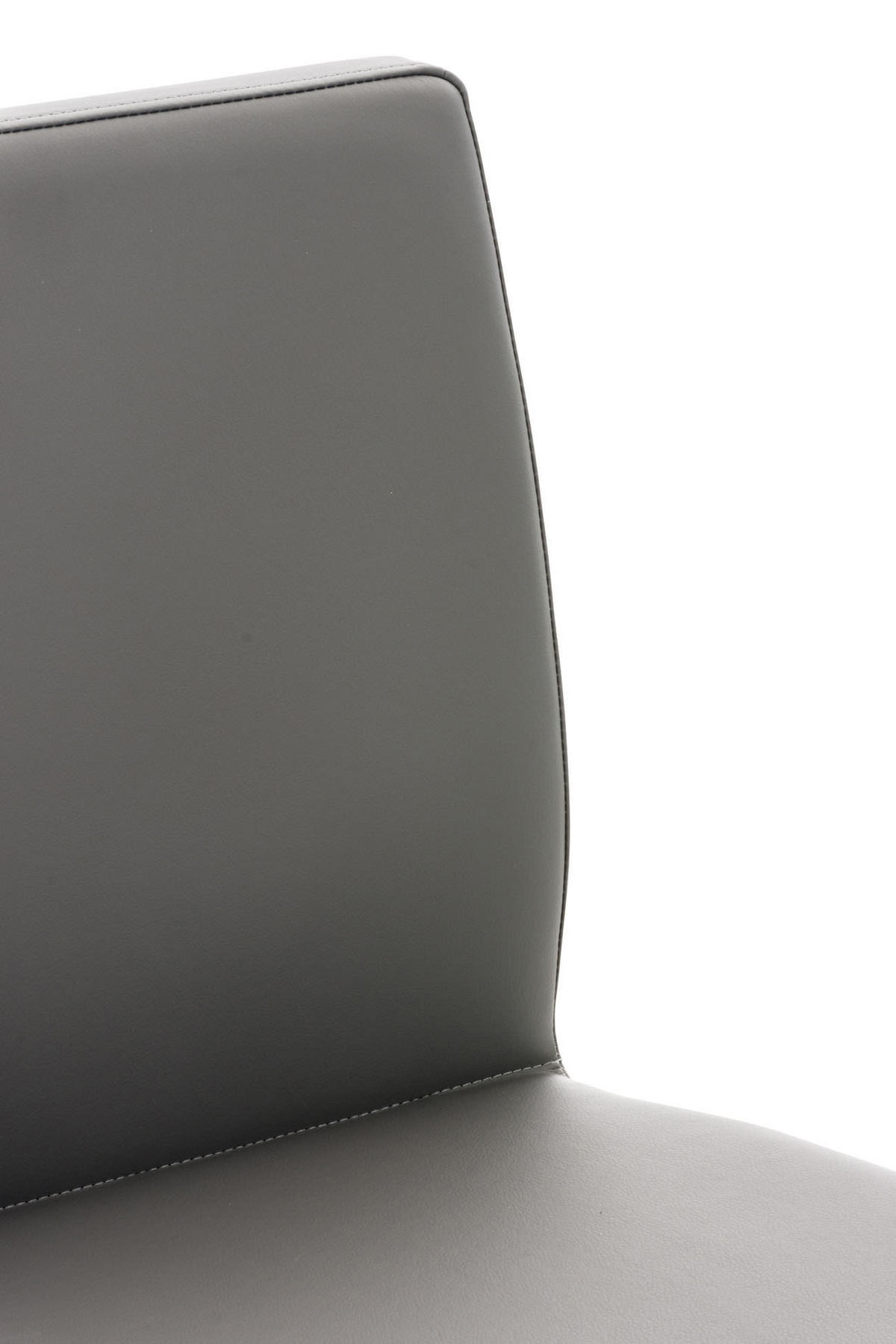 BARHOCKER 2er Set Lederlook Grau - Schwarz/Grau, Textil/Metall (40/93/49cm) - CLP