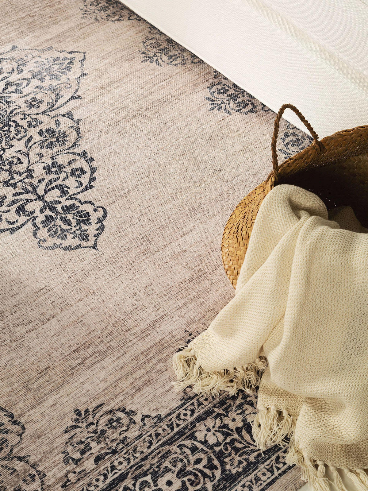 TEPPICH Laury Grau 80x150 cm - Grau, Textil (80/150cm) - benuta Pop